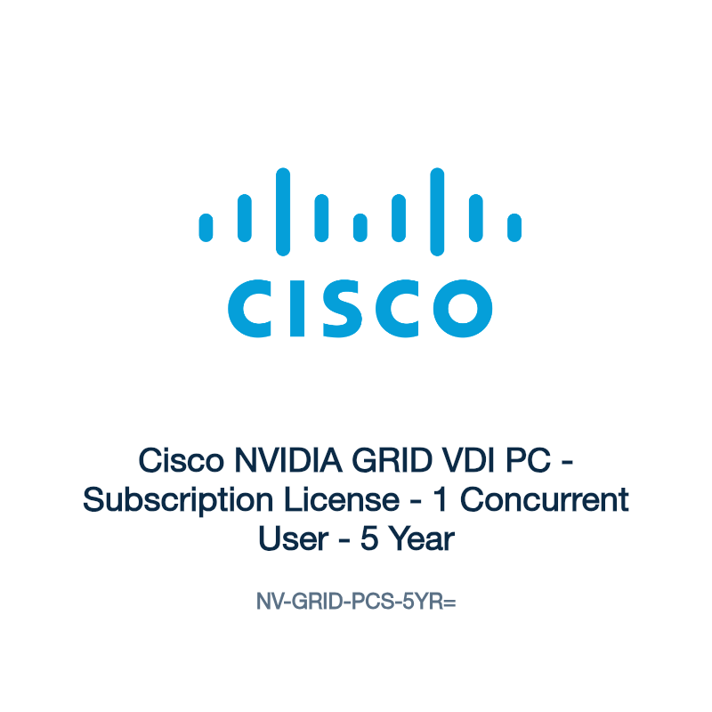 NV-GRID-PCS-5YR=: Cisco NVIDIA GRID VDI PC