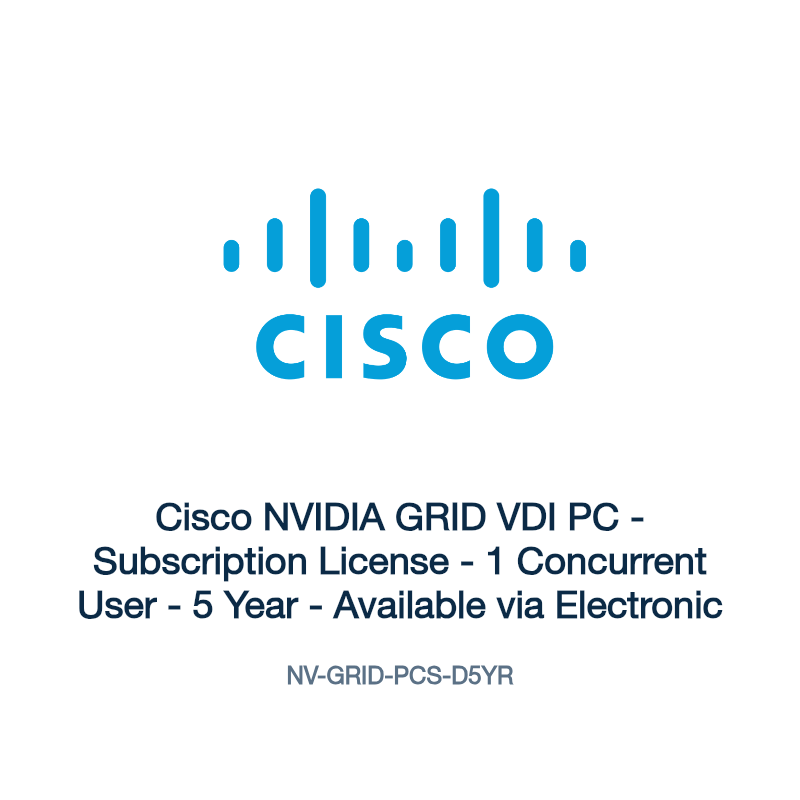 NV-GRID-PCS-D5YR: Cisco NVIDIA GRID VDI PC