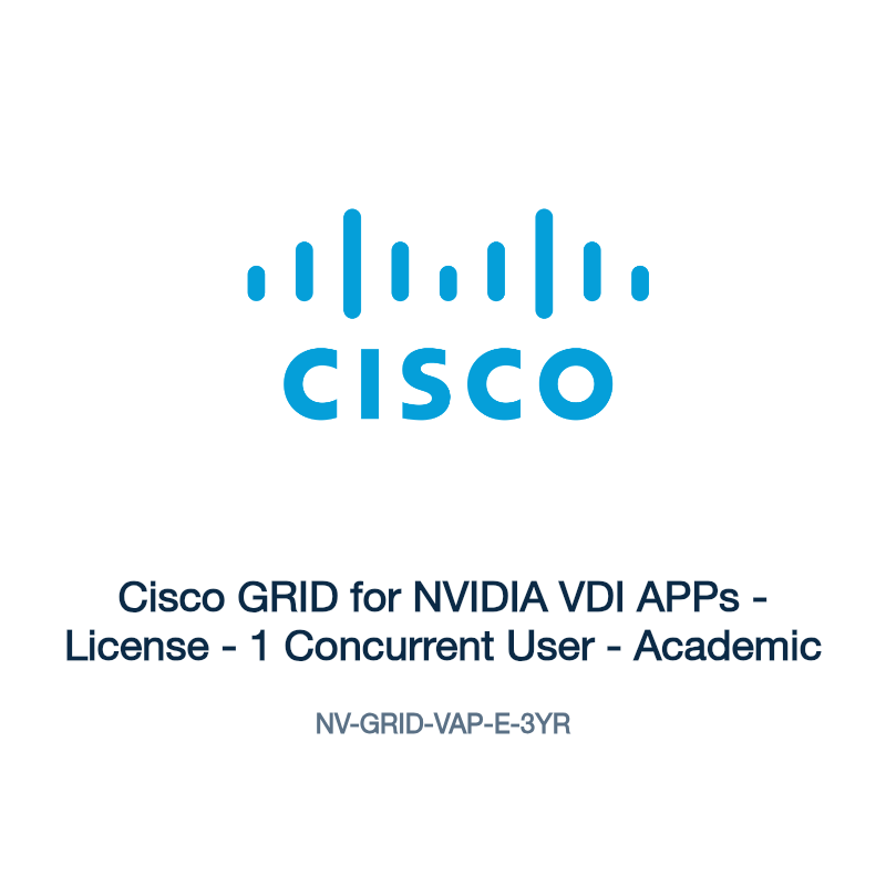 NV-GRID-VAP-E-3YR: Cisco GRID for NVIDIA VDI APPs
