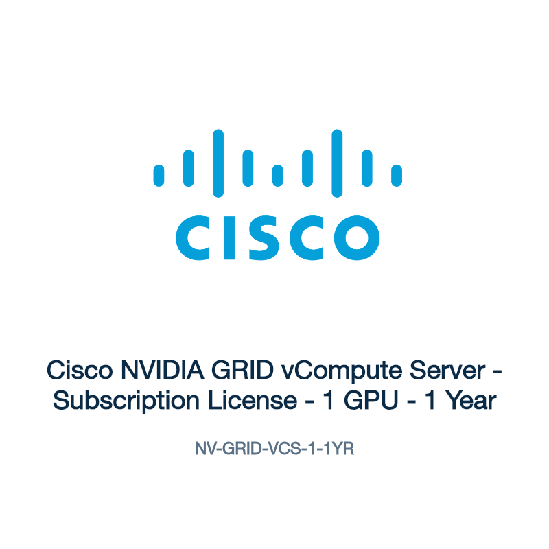 NV-GRID-VCS-1-1YR: Cisco NVIDIA GRID vCompute Server