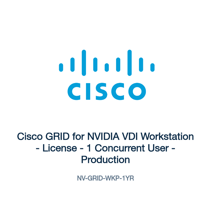 NV-GRID-WKP-1YR: Cisco GRID for NVIDIA VDI Workstation