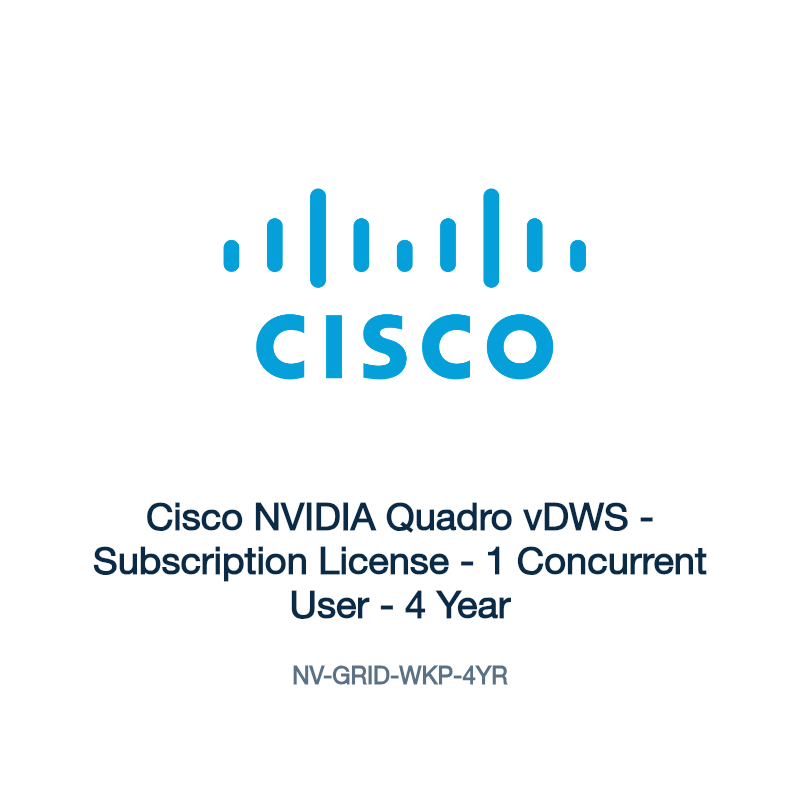 NV-GRID-WKP-4YR: Cisco NVIDIA Quadro vDWS