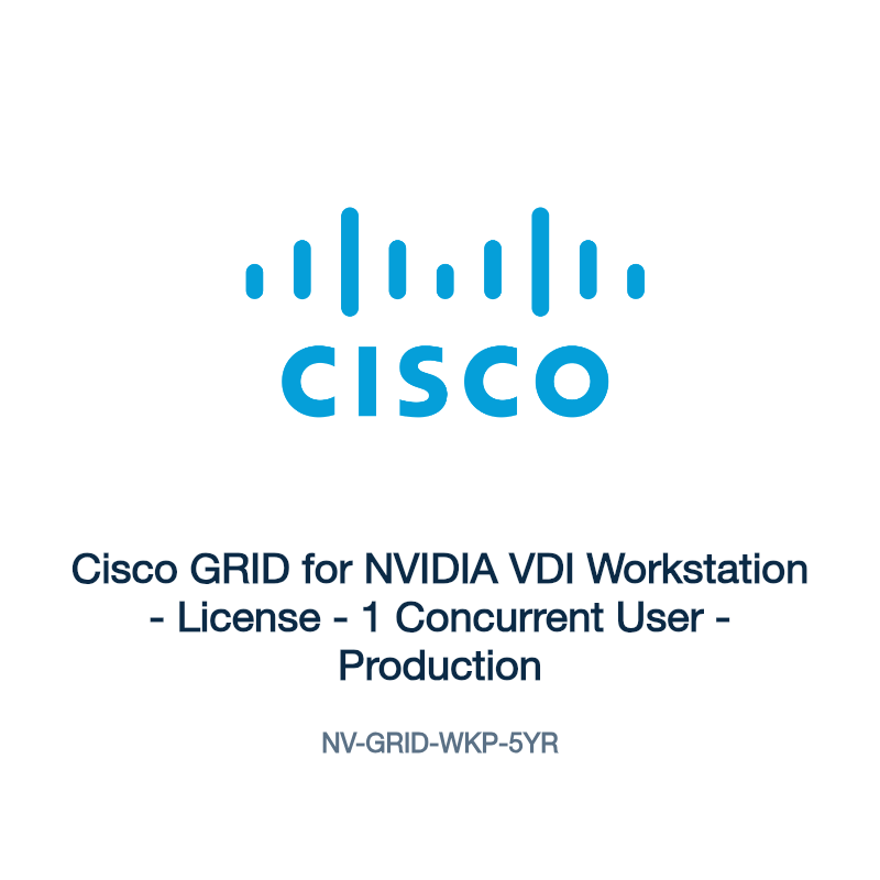 NV-GRID-WKP-5YR: Cisco GRID for NVIDIA VDI Workstation