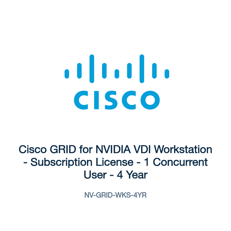 NV-GRID-WKS-4YR: Cisco GRID for NVIDIA VDI Workstation