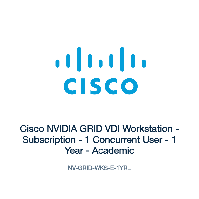 NV-GRID-WKS-E-1YR=: Cisco NVIDIA GRID VDI Workstation