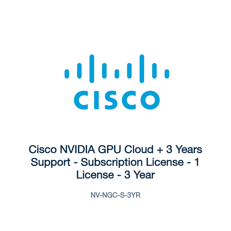 NV-NGC-S-3YR: Cisco NVIDIA GPU Cloud + 3 Years Support