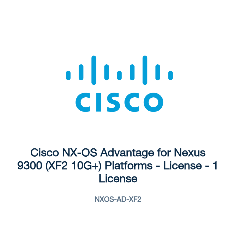 NXOS-AD-XF2: Cisco NX-OS Advantage for Nexus 9300 (XF2 10G+) Platforms