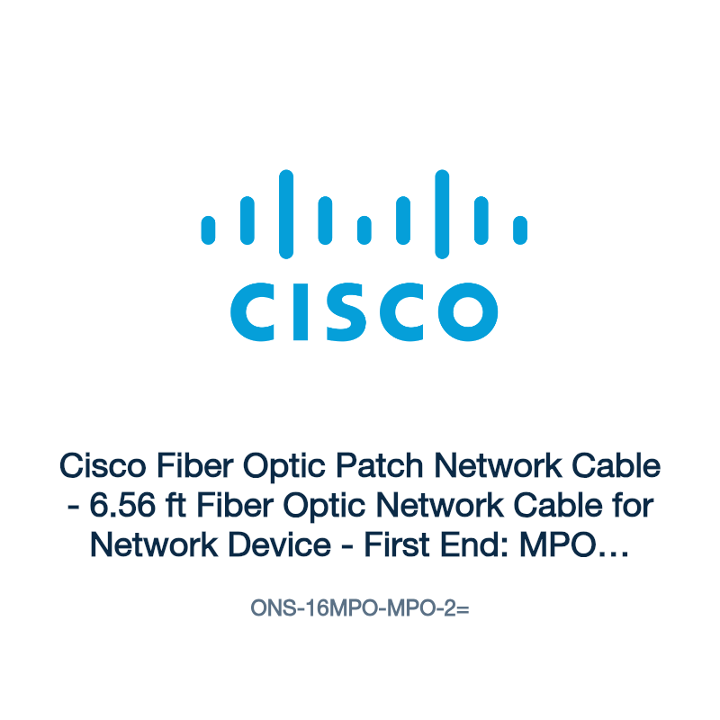 ONS-16MPO-MPO-2=: Cisco Fiber Optic Patch Network Cable