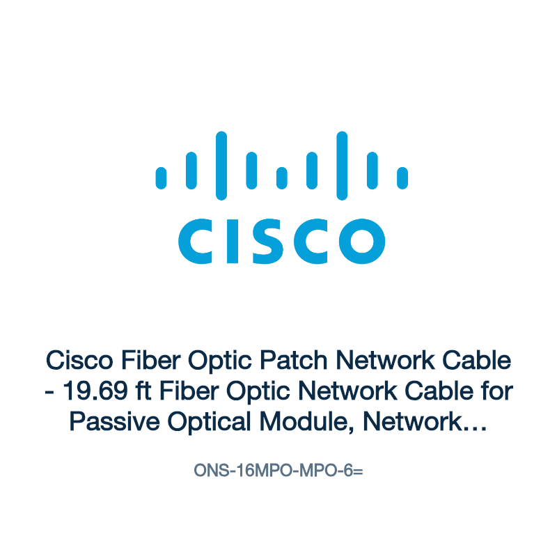 ONS-16MPO-MPO-6=: Cisco Fiber Optic Patch Network Cable