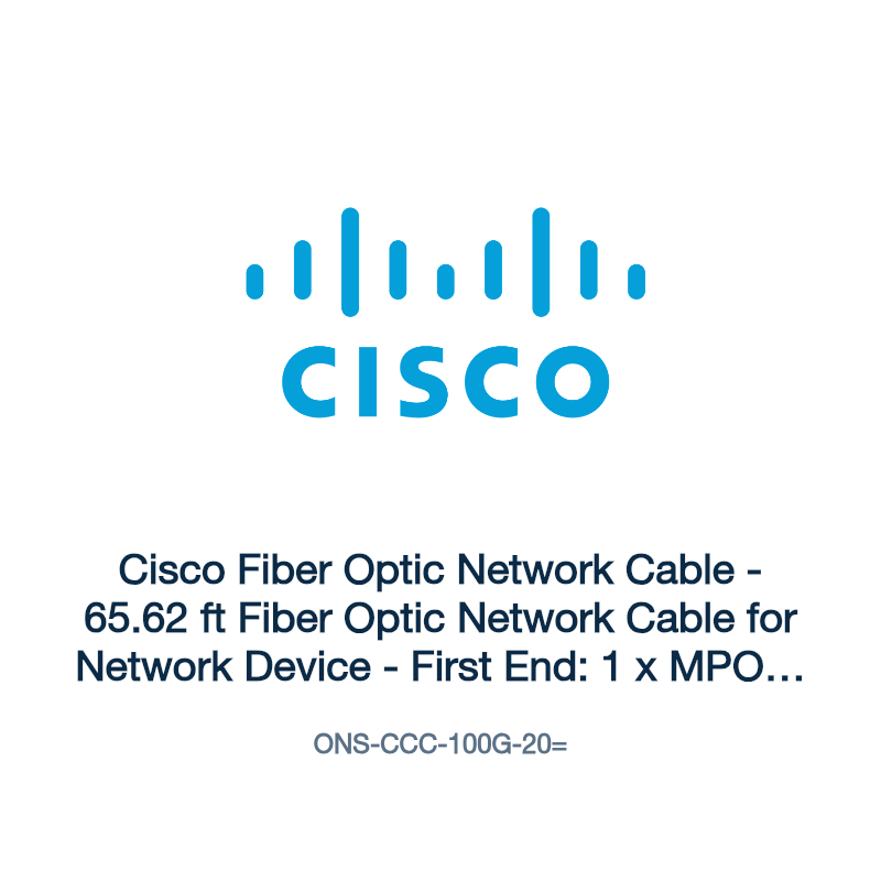 ONS-CCC-100G-20=: Cisco Fiber Optic Network Cable