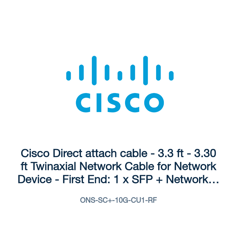 ONS-SC+-10G-CU1-RF: Cisco Direct attach cable