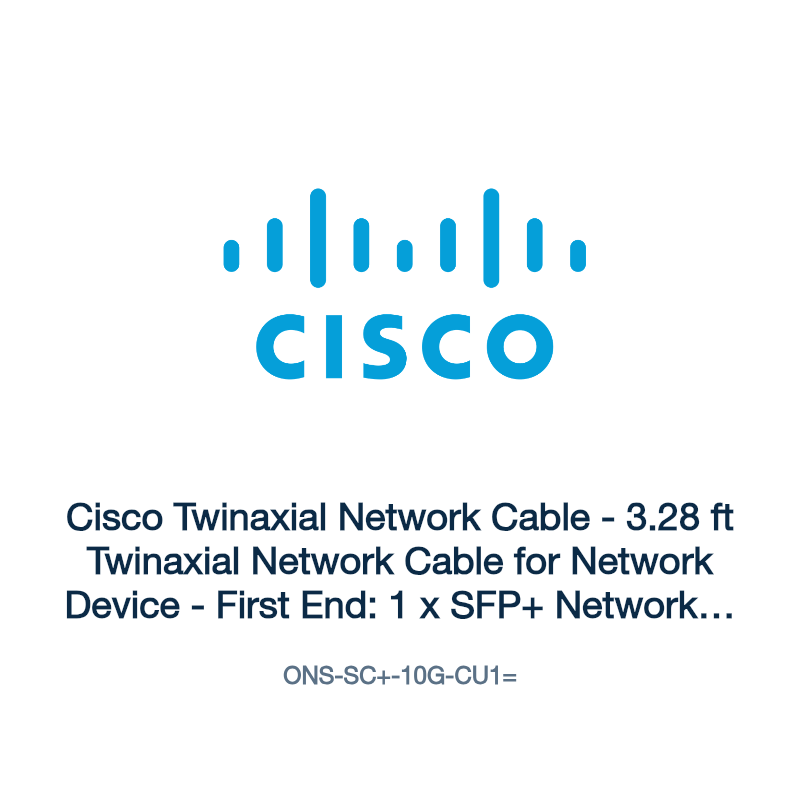 ONS-SC+-10G-CU1=: Cisco Twinaxial Network Cable