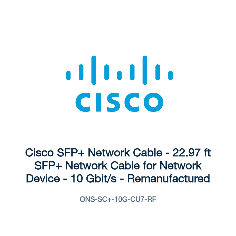 ONS-SC+-10G-CU7-RF: Cisco SFP+ Network Cable