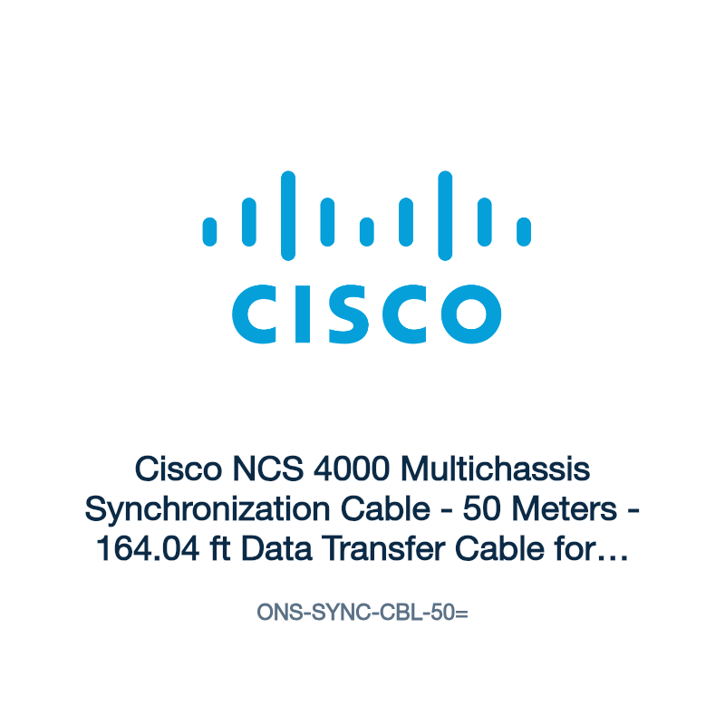 ONS-SYNC-CBL-50=: Cisco NCS 4000 Multichassis Synchronization Cable