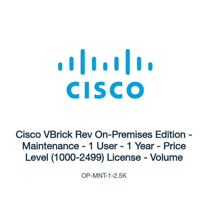 OP-MNT-1-2.5K: Cisco VBrick Rev On-Premises Edition