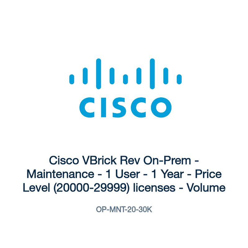 OP-MNT-20-30K: Cisco VBrick Rev On-Prem