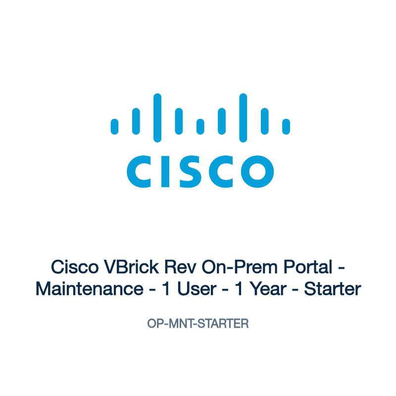 OP-MNT-STARTER: Cisco VBrick Rev On-Prem Portal