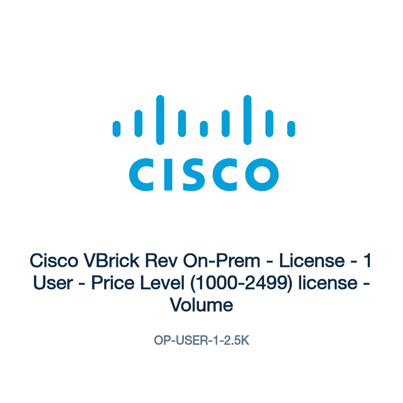OP-USER-1-2.5K: Cisco VBrick Rev On-Prem