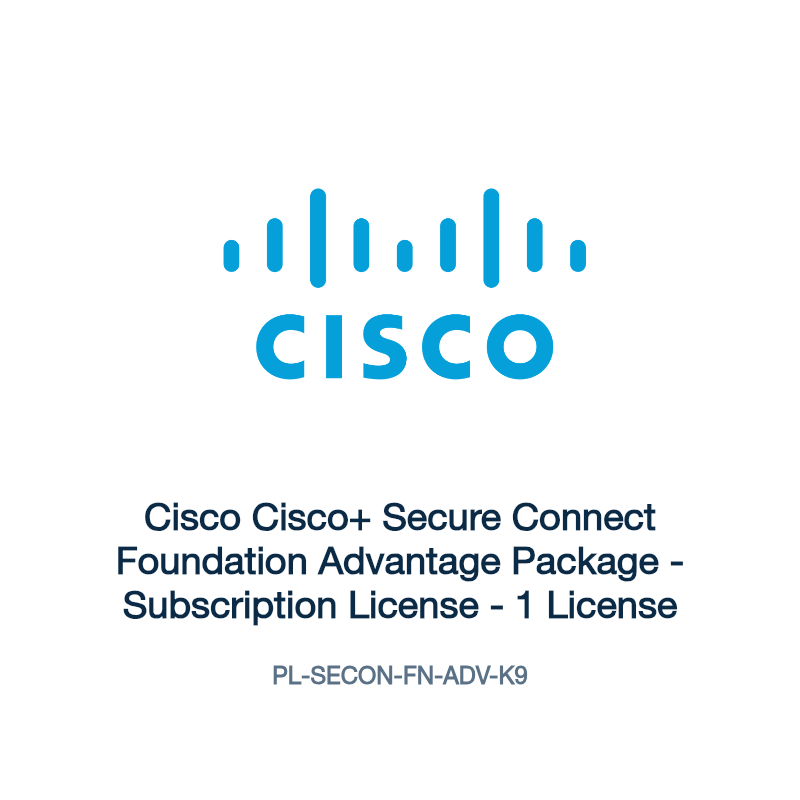 PL-SECON-FN-ADV-K9: Cisco Cisco+ Secure Connect Foundation Advantage Package