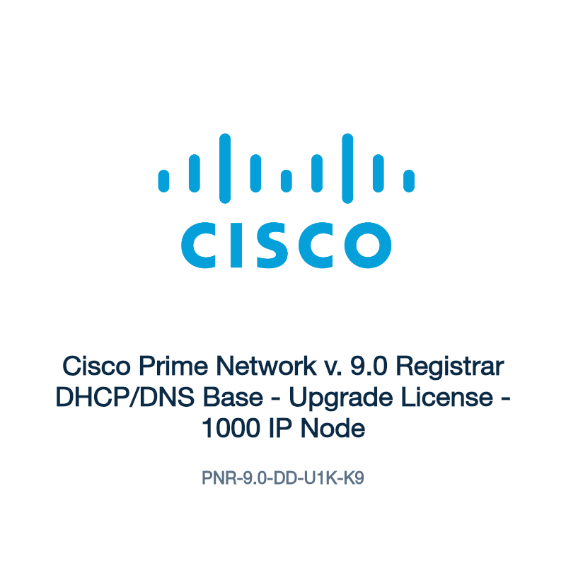 PNR-9.0-DD-U1K-K9: Cisco Prime Network v. 9.0 Registrar DHCP/DNS Base