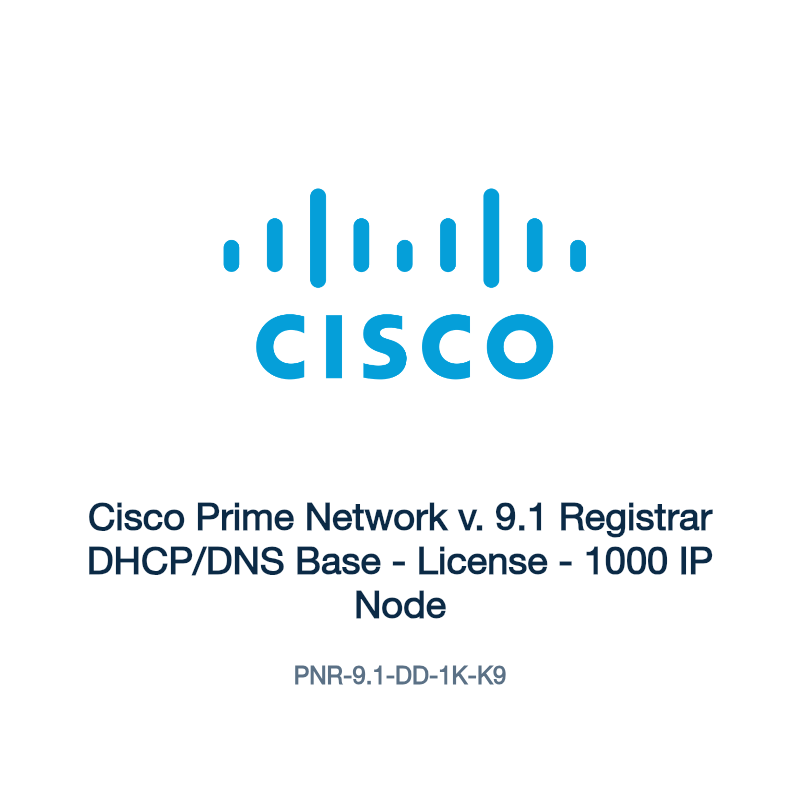 PNR-9.1-DD-1K-K9: Cisco Prime Network v. 9.1 Registrar DHCP/DNS Base