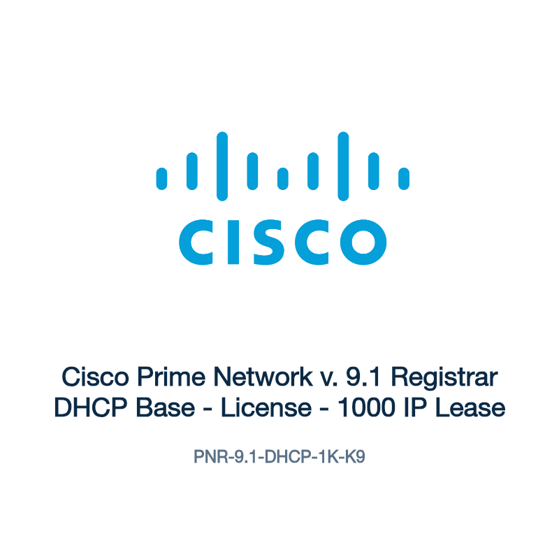 PNR-9.1-DHCP-1K-K9: Cisco Prime Network v. 9.1 Registrar DHCP Base