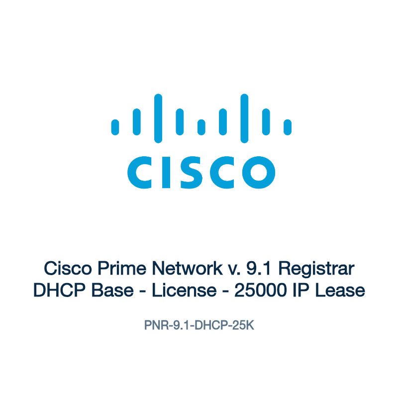 PNR-9.1-DHCP-25K: Cisco Prime Network v. 9.1 Registrar DHCP Base