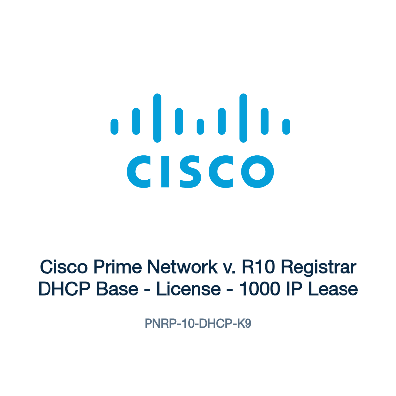PNRP-10-DHCP-K9: Cisco Prime Network v. R10 Registrar DHCP Base