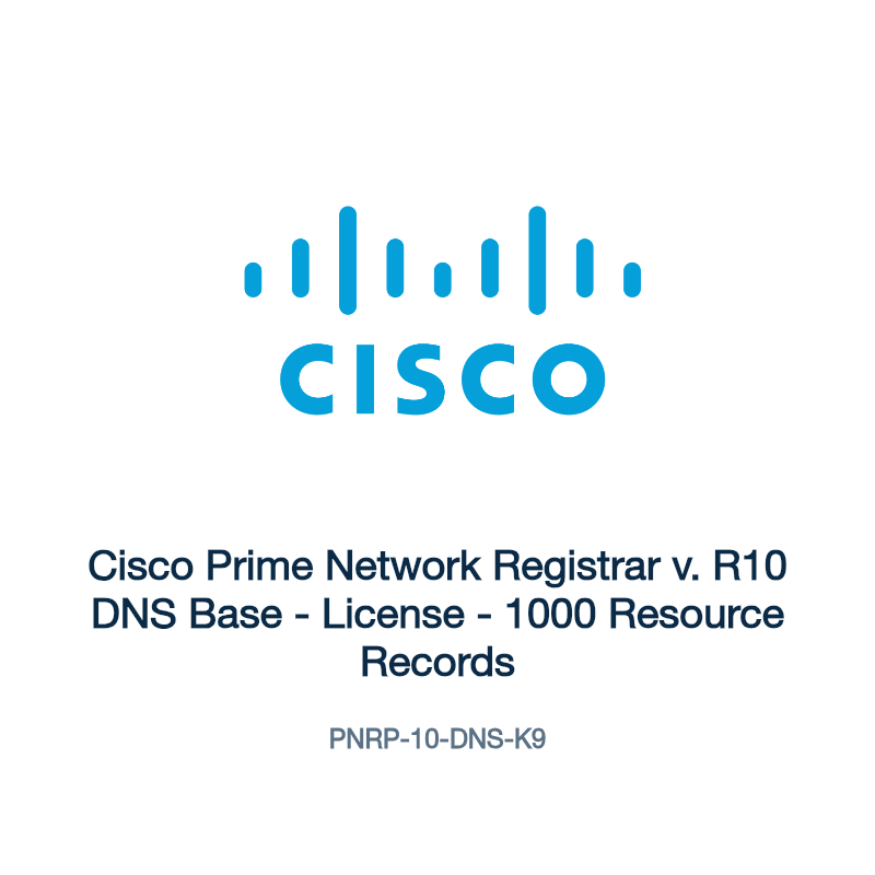 PNRP-10-DNS-K9: Cisco Prime Network Registrar v. R10 DNS Base