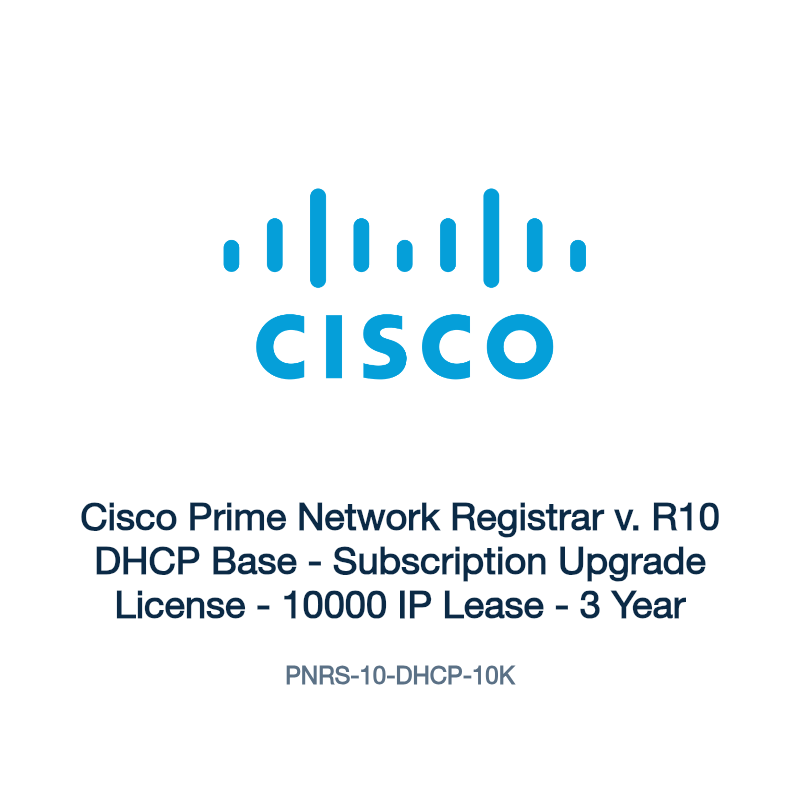 PNRS-10-DHCP-10K: Cisco Prime Network Registrar v. R10 DHCP Base