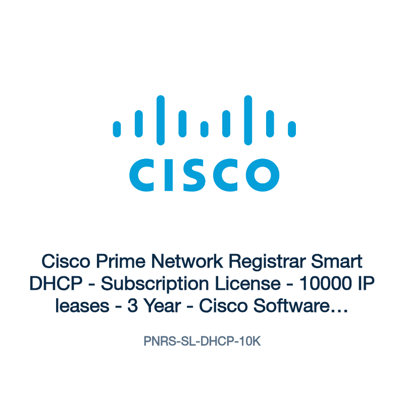 PNRS-SL-DHCP-10K: Cisco Prime Network Registrar Smart DHCP