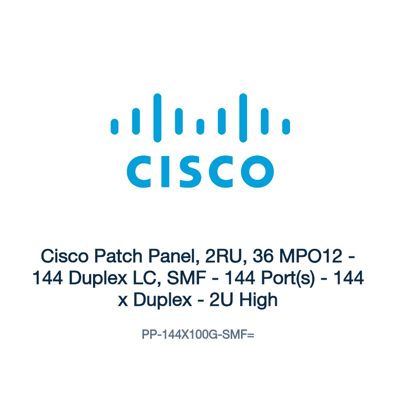 PP-144X100G-SMF=: Cisco Patch Panel, 2RU, 36 MPO12