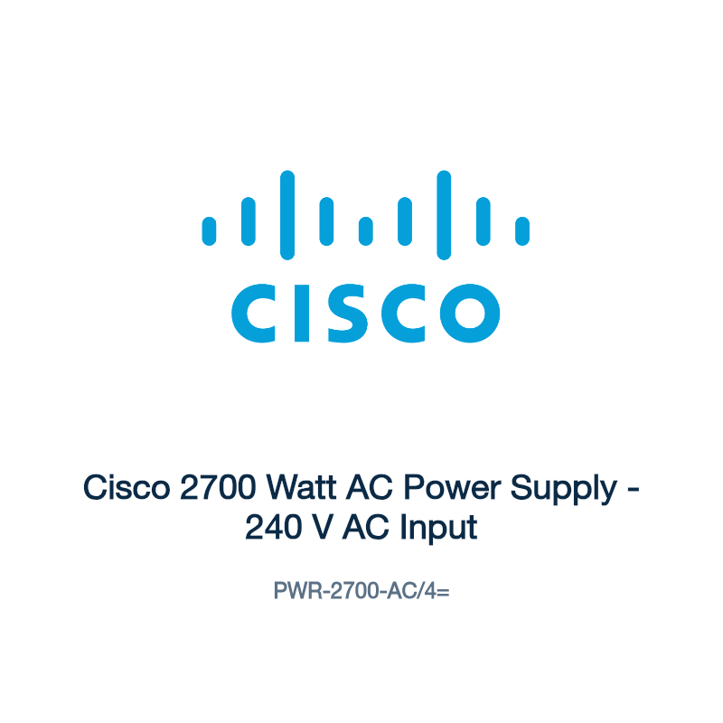 PWR-2700-AC/4=: Cisco 2700 Watt AC Power Supply