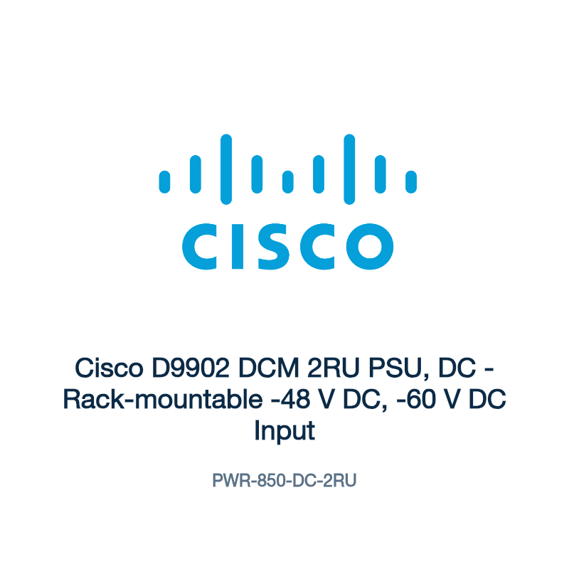 PWR-850-DC-2RU: Cisco D9902 DCM 2RU PSU, DC
