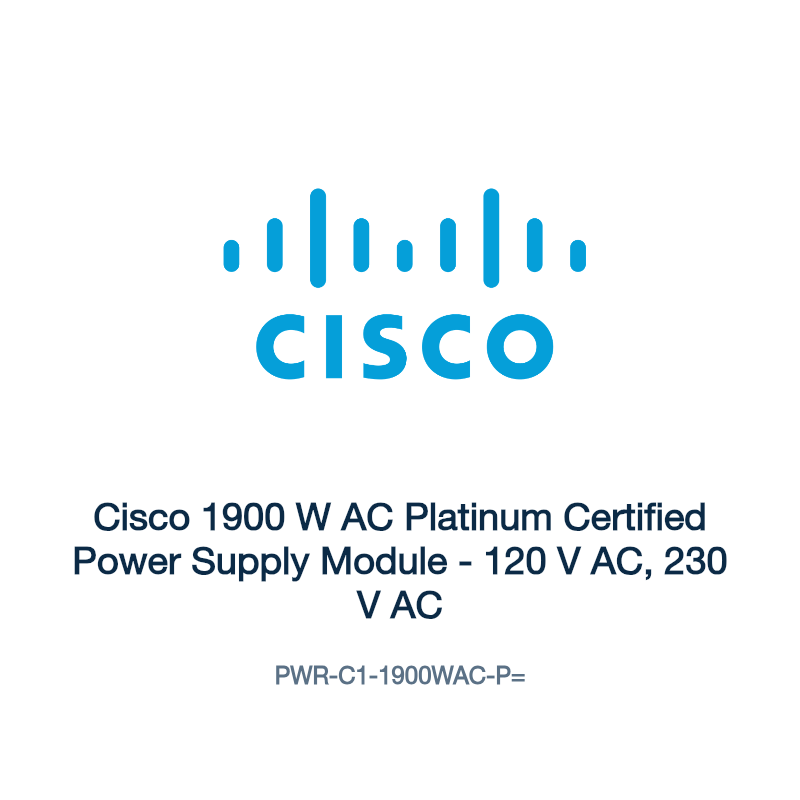 PWR-C1-1900WAC-P=: Cisco 1900 W AC Platinum Certified Power Supply Module