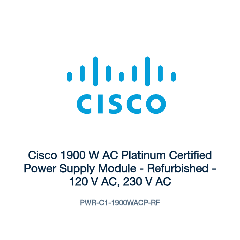 PWR-C1-1900WACP-RF: Cisco 1900 W AC Platinum Certified Power Supply Module