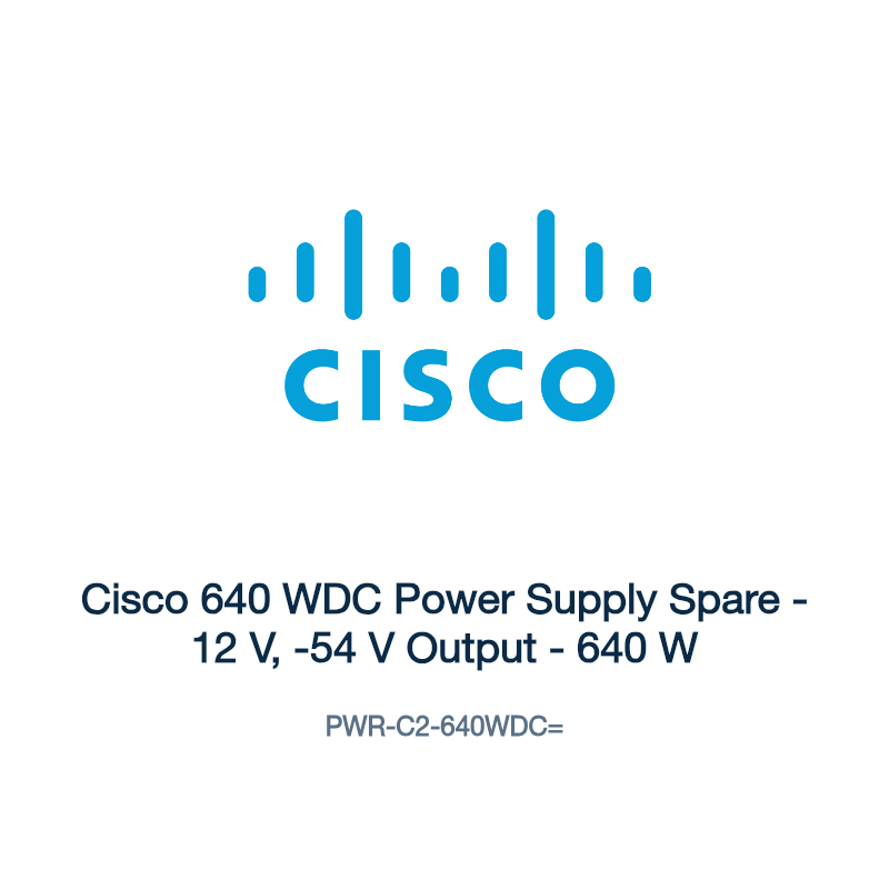 PWR-C2-640WDC=: Cisco 640 WDC Power Supply Spare