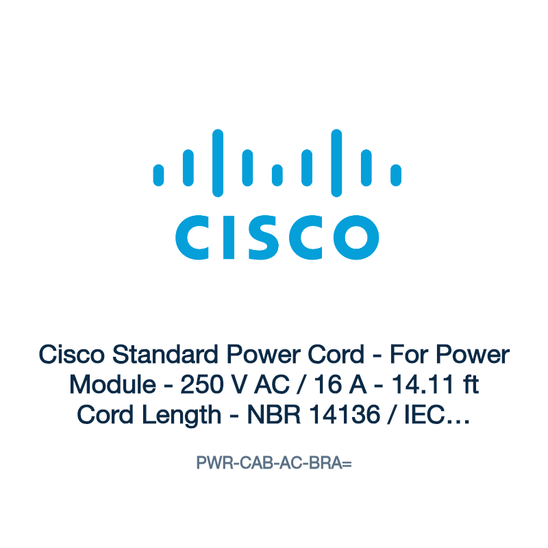 PWR-CAB-AC-BRA=: Cisco Standard Power Cord