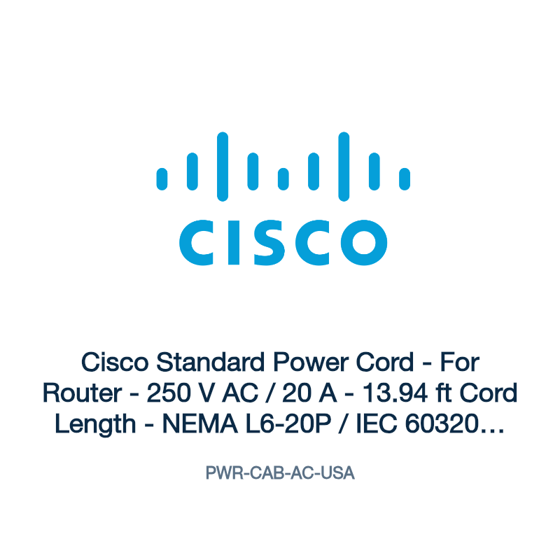 PWR-CAB-AC-USA: Cisco Standard Power Cord