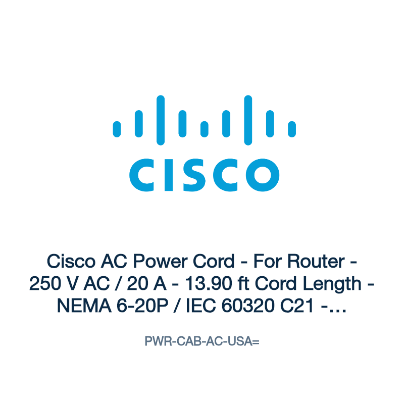 PWR-CAB-AC-USA=: Cisco AC Power Cord