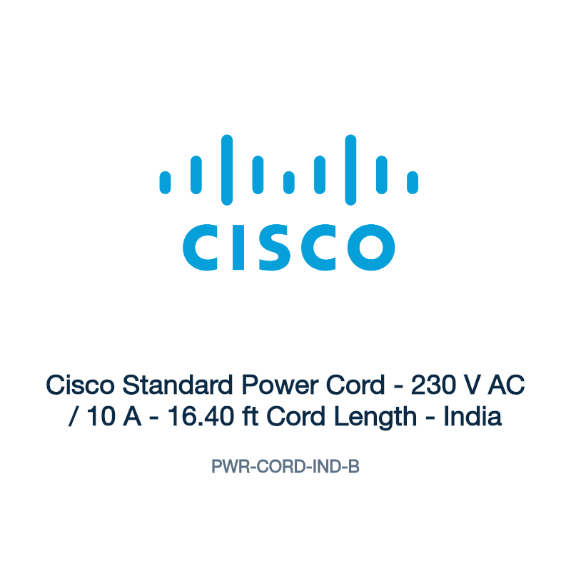 PWR-CORD-IND-B: Cisco Standard Power Cord
