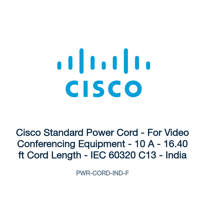 PWR-CORD-IND-F: Cisco Standard Power Cord