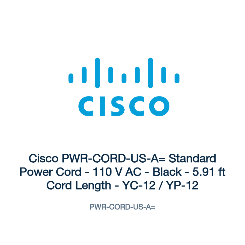 PWR-CORD-US-A=: Cisco PWR-CORD-US-A= Standard Power Cord