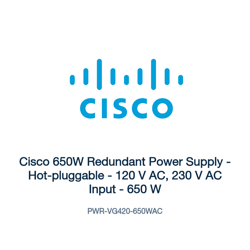 PWR-VG420-650WAC: Cisco 650W Redundant Power Supply