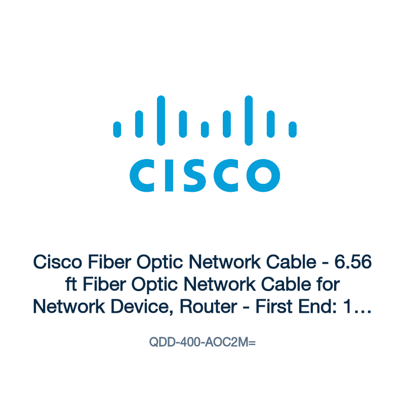 QDD-400-AOC2M=: Cisco Fiber Optic Network Cable
