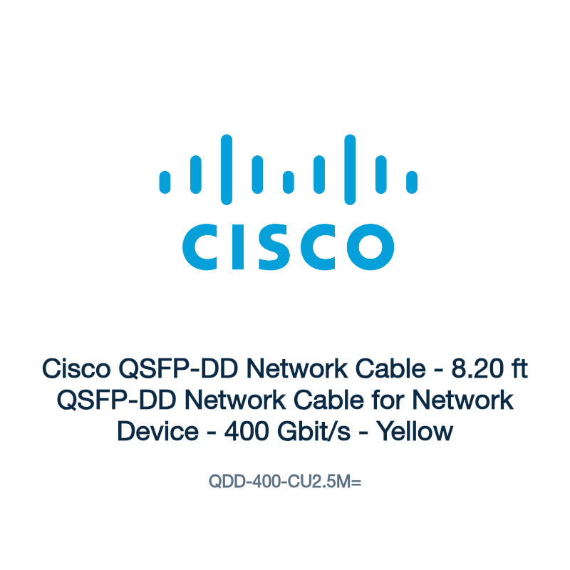 QDD-400-CU2.5M=: Cisco QSFP-DD Network Cable