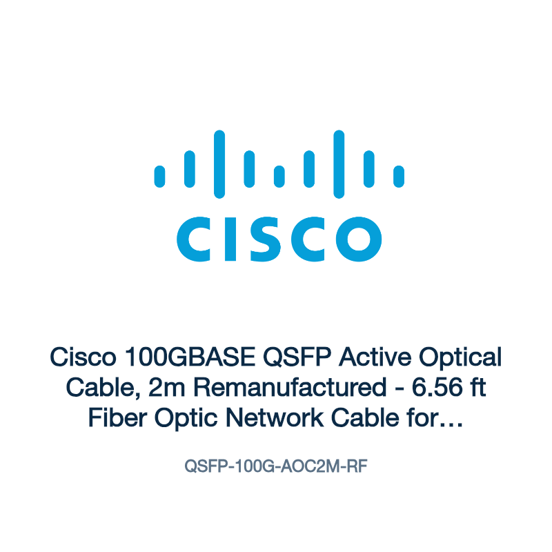 QSFP-100G-AOC2M-RF: Cisco 100GBASE QSFP Active Optical Cable, 2m Remanufactured