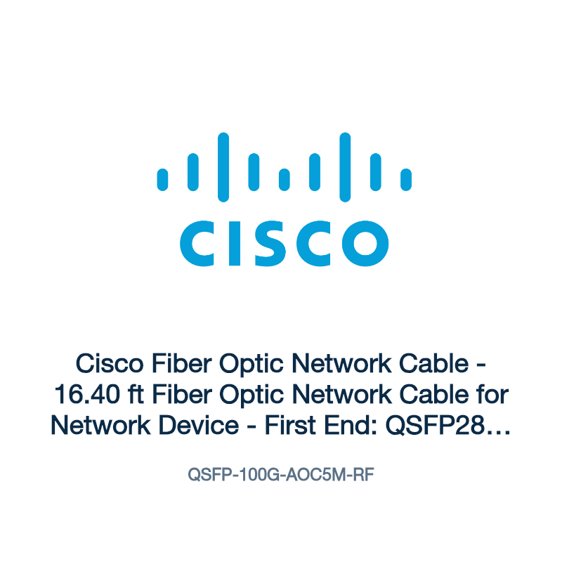 QSFP-100G-AOC5M-RF: Cisco Fiber Optic Network Cable