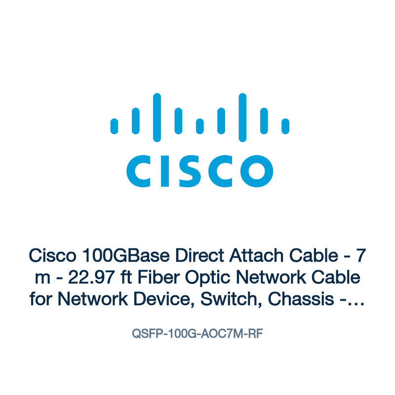 QSFP-100G-AOC7M-RF: Cisco 100GBase Direct Attach Cable