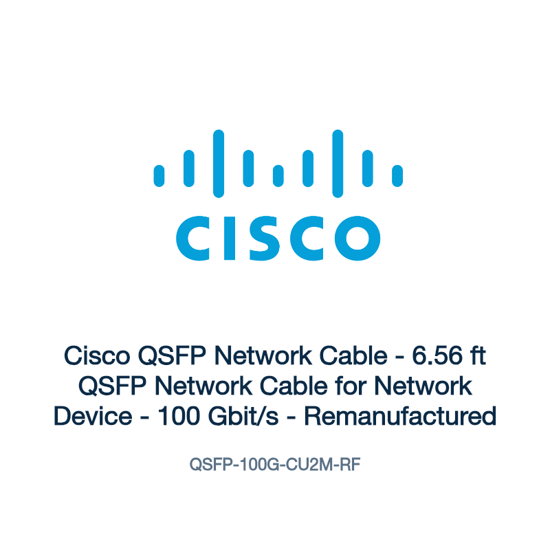 QSFP-100G-CU2M-RF: Cisco QSFP Network Cable